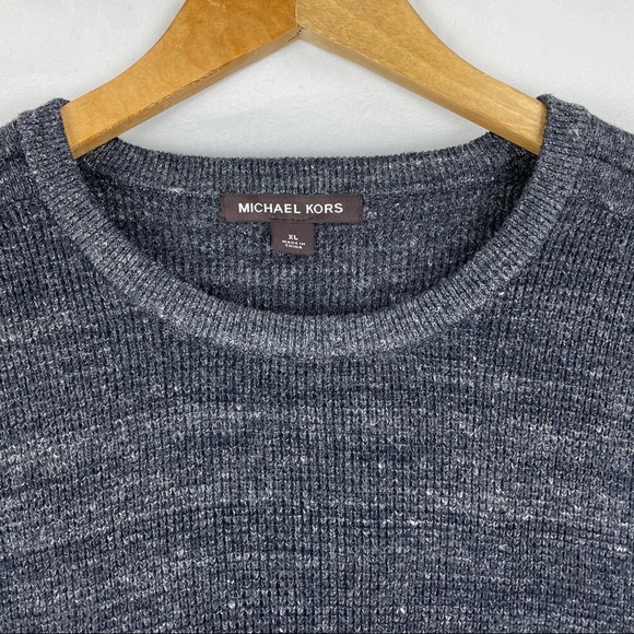 Michael Kors Waffle Knit Pullover Crewneck Sweater - Picture 2 of 8